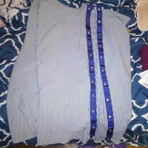 LULULEMON SCARF NAVY BLUE AND WHITE